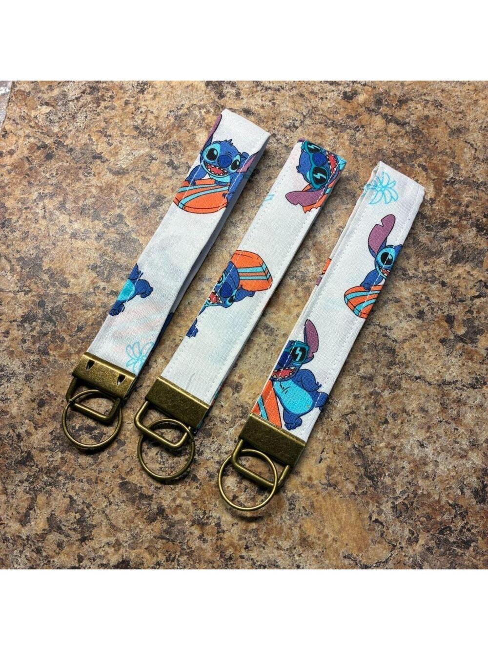 Handmade Cotton Wristlet Key Fob